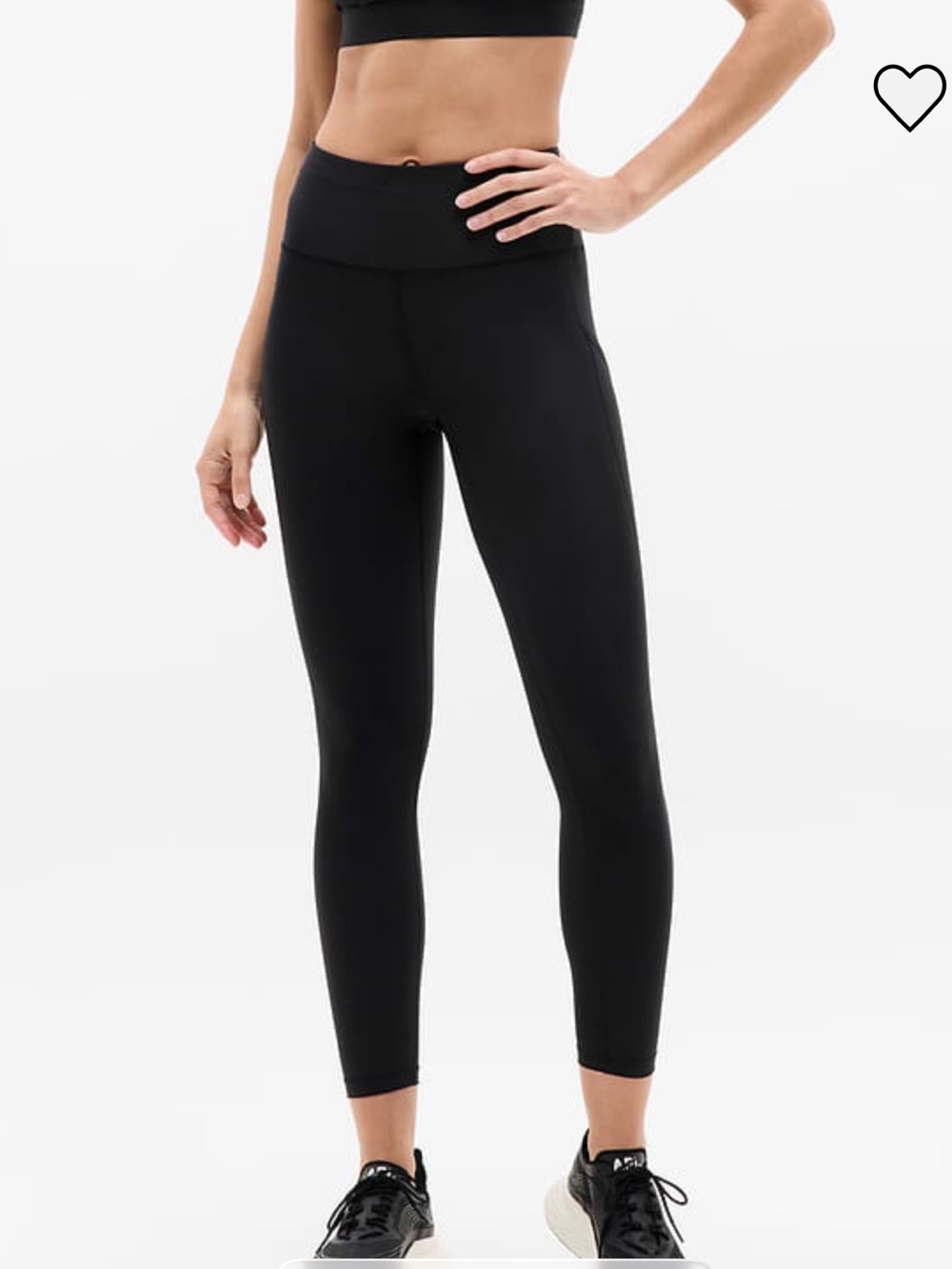 Athleta Black Interval Stash High-Rise 7/8 Leggings